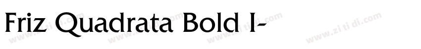 Friz Quadrata Bold I字体转换